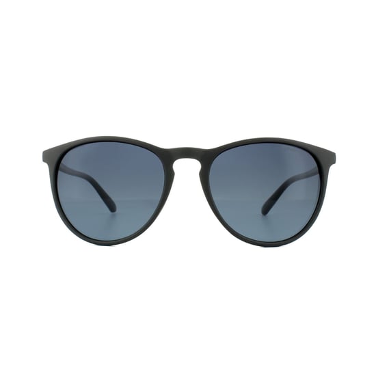 Polaroid Cat Eye Womens Matt Black Grey Gradient Polarized Sunglasses