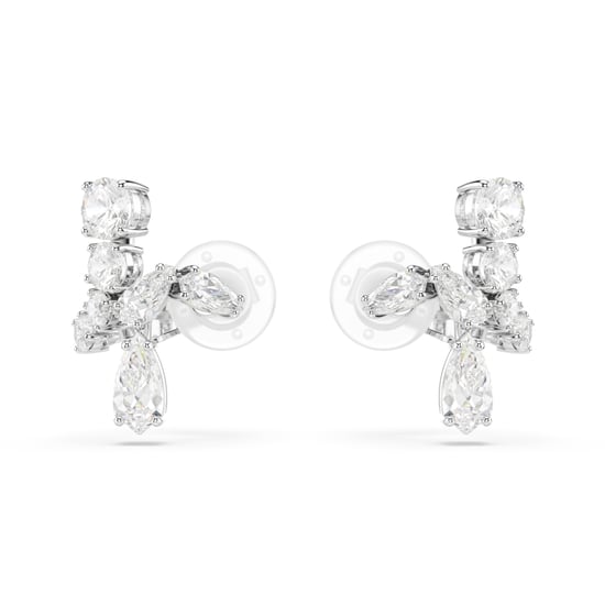 Swarovski 'Matrix' Women's Base Metal Clip Earrings - Silver 5692523 - Image 1
