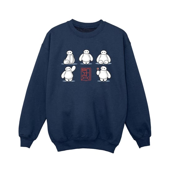 Disney Boys Big Hero 6 Baymax Many Poses Sweatshirt (Navy Blue) - Image 1