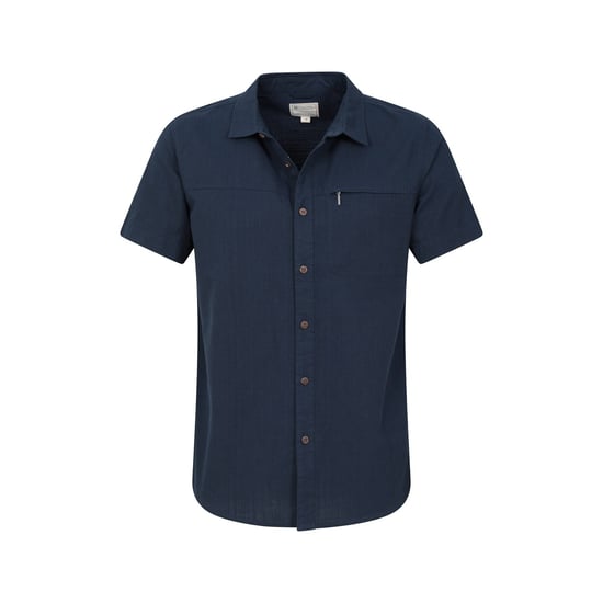 Mountain Warehouse Mens Coconut Slub Short-Sleeved Shirt (Dark Blue) - Image 4