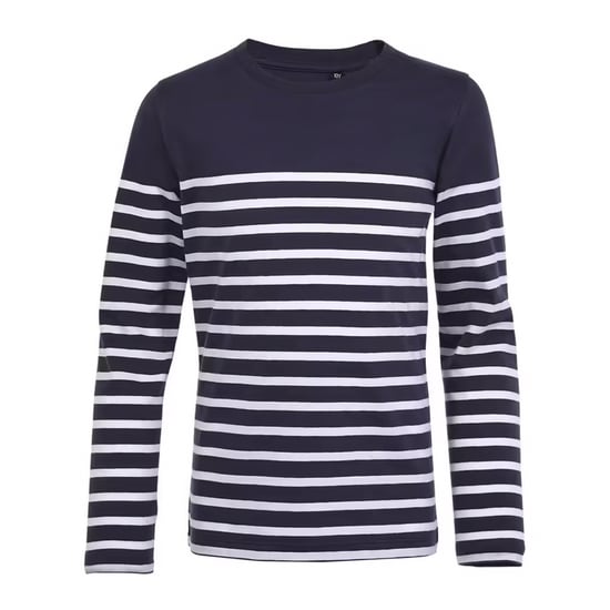 SOLS Childrens/Kids Matelot Striped Long-Sleeved T-Shirt (French Navy/White) - Image 1
