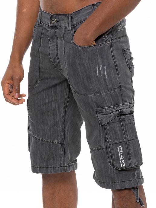 Pantalones cortos vaqueros Enzo Cargo Combat para hombre - Image 1