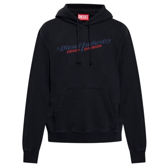 Diesel Industry Denim Division Design sudadera con capucha negra - Image 1