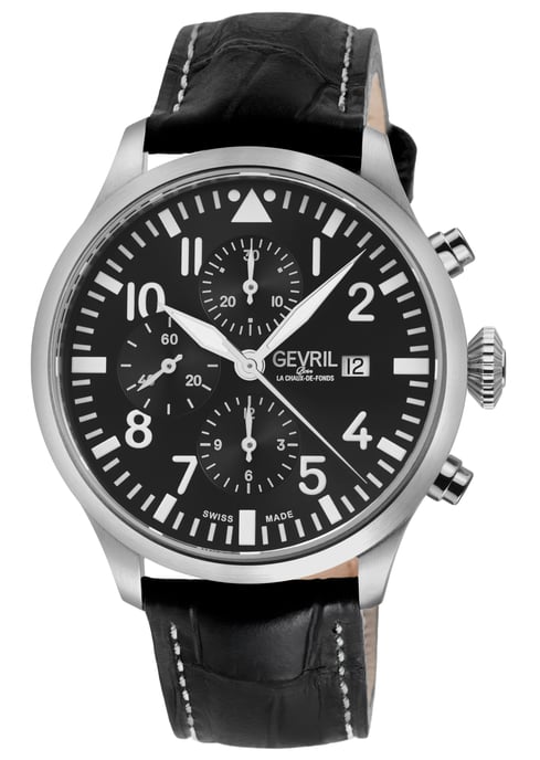 Gevril Vaughn Chronograph 47100 Swiss Automatic ETA 7750 Watch