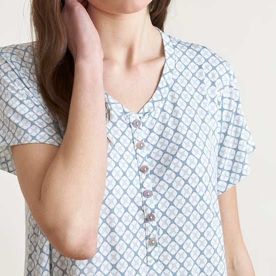 Women's short sleeve nightgown JJBEH0510 - Image 2