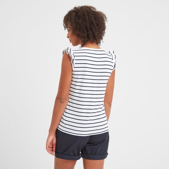 Maribel Womens T-Shirt Optic White Stripe