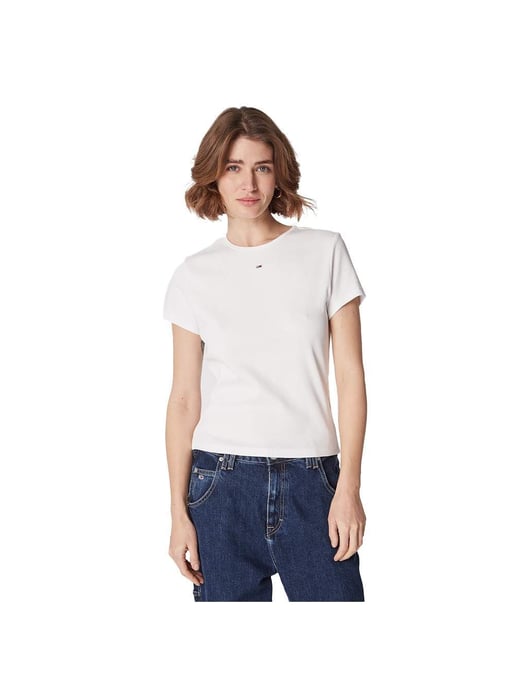 Camiseta Tommy Jeans Essential Cotelé para mujer - Image 1