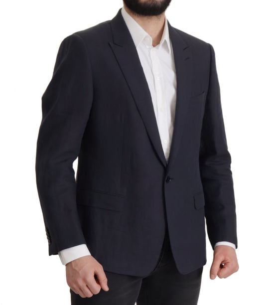 Chaqueta de Alta Sastrería Dolce & Gabbana Azul Oscuro Blazer para Hombre - Image 2