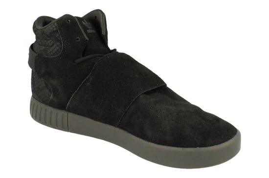 Adidas Originals Tubular Invader Strap Mens Hi Top Trainers Shoes Black Trainers
