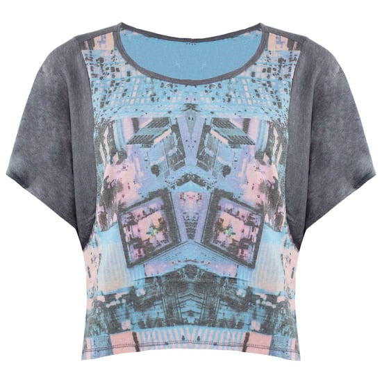 Vans Off The Wall Round  Short Sleeve Grey Womens Startstruck Crop Top V07THTG