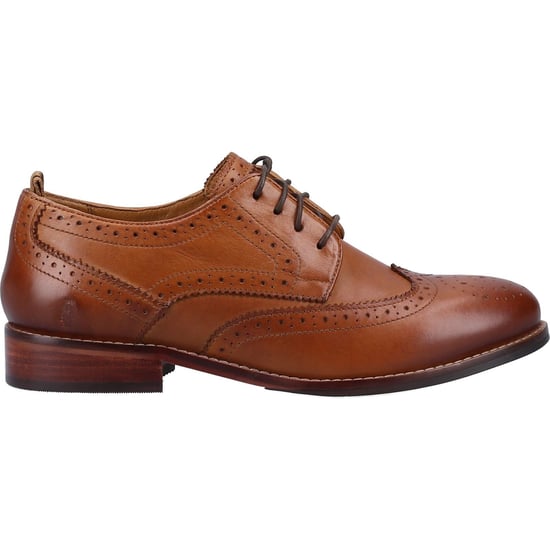 Hush Puppies Natalia Leather Women's Tan Brogues Shoes - Image 4