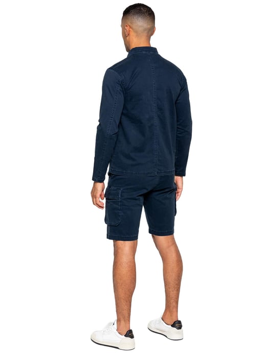 Enzo | Chándal con pantalón corto para hombre - Azul marino - Image 4