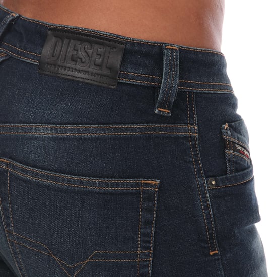 Vaqueros azul oscuro con lavado a la piedra y corte recto Larkee-X de Diesel - Image 3