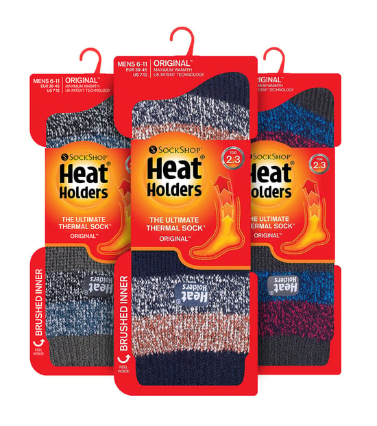 HEAT HOLDERS - 3 Pack Multipack Mens Insulated Thermal Socks for Winter - Berlin - Image 2