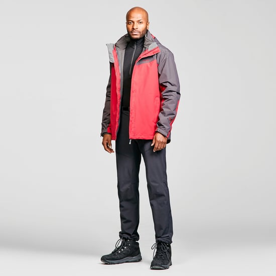 Peter Storm Men's Lakeside 3 in 1 Waterproof Jacket with Rollaway Hood, Hiking Raincoat