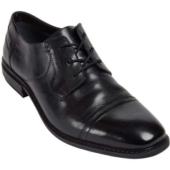 Pod Savage Leather/Textile Men's Black Lace-Up Shoes - Image 1