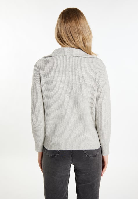 Dreimaster Cardigan women Grey melange - Image 4