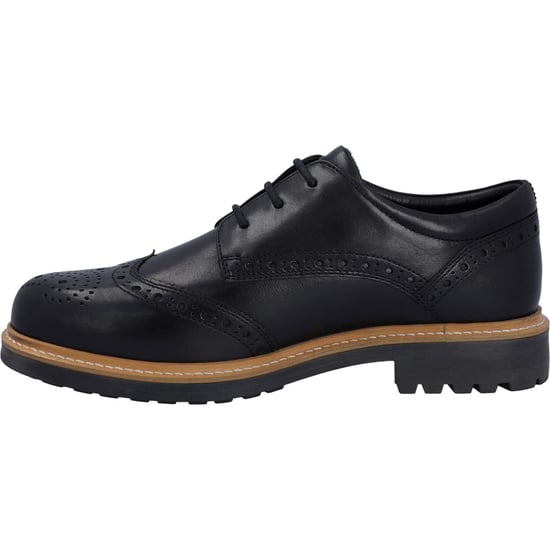 Hunter Cawdor Leather Men's Black Brogues Shoes - Image 5
