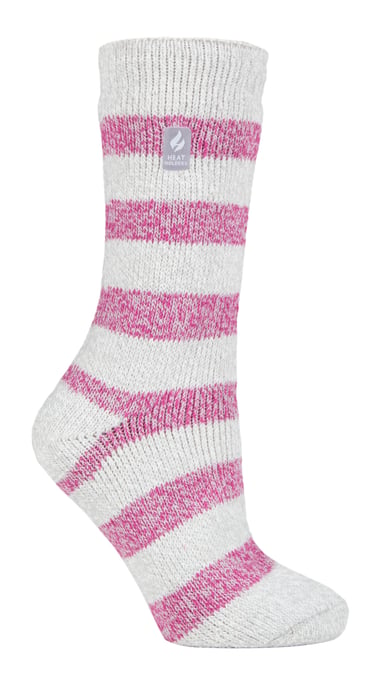 Calentadores - Calcetines térmicos de invierno para mujer | Calcetines de interior y exterior | Calcetines de peluche | Regalos para mujer - Gris claro / Berry (Tuscuny) - Image 1