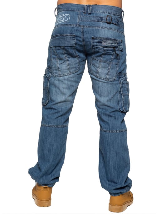 Enzo | Vaqueros de combate para hombre - Azul - Image 4