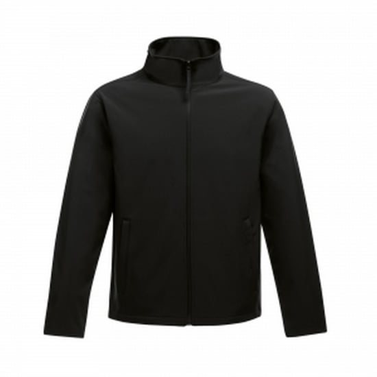 Regatta Mens Ablaze Printable Softshell Jacket (Black/Black)