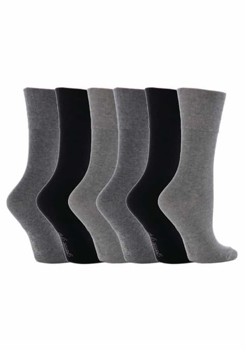 Suave Ajuste - 6 Pares de Calcetines No Elásticos para Damas Suave Ajuste - GG12 - Image 1