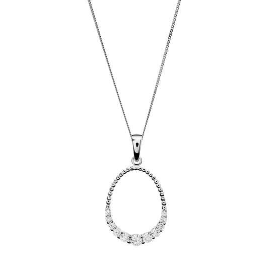 Orphelia 'Aria' Women's 925 Sterling Silver Set: Chain-Pendant + Earrings - Silver SET-7494 - Image 2