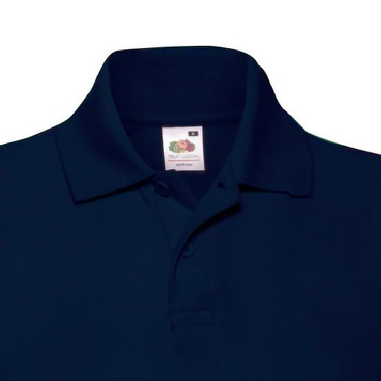 Fruit of the Loom Childrens/Kids Pique Short-Sleeved Polo Shirt (Deep Navy) - Image 3