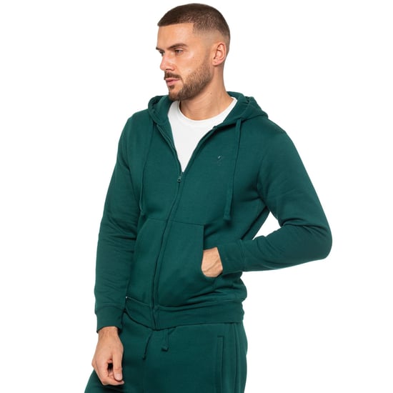 Enzo | Sudadera con capucha y cremallera para hombre - Verde - Image 2