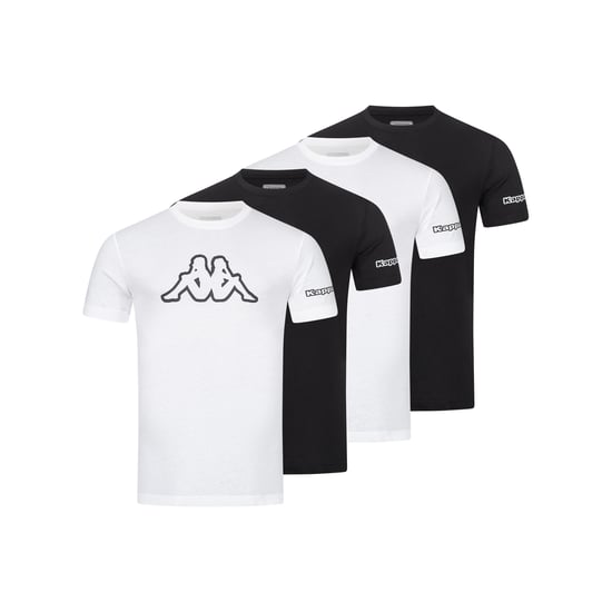 Kappa 4-Pack T-Shirt LOGO in Black/White