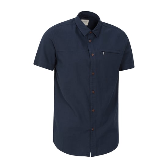 Mountain Warehouse Mens Coconut Slub Short-Sleeved Shirt (Navy) - Image 5