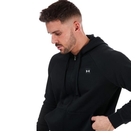 Men's Under Armour Rival Fleece Zip Hoodie in Black
