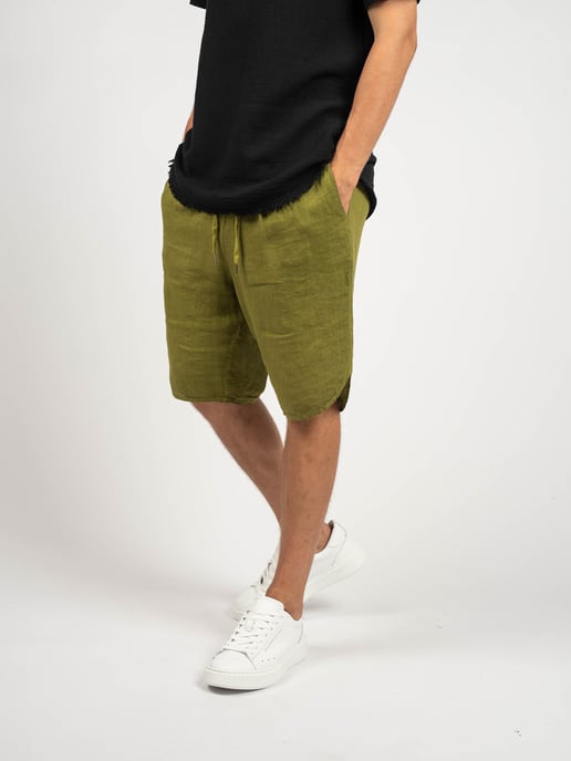 Xagon Man Bermudas Lino del hombre verde - Image 5