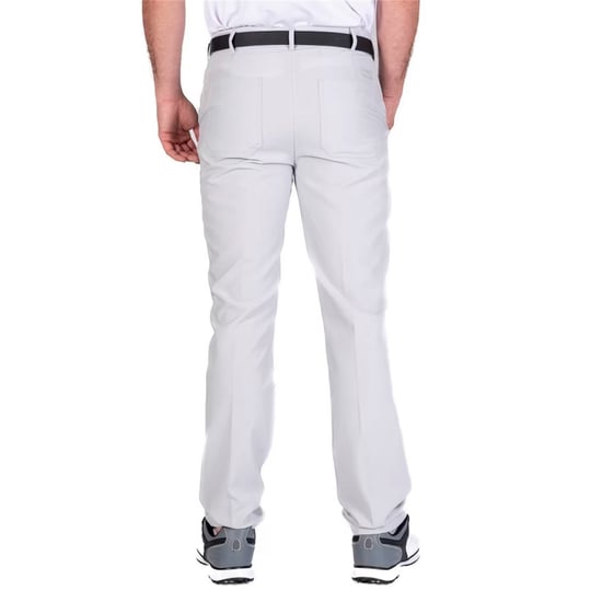Island Green Mens Tour Stretch Tapered Leg Golf Trousers (Light Grey) - Image 4