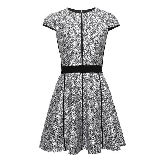 Geometric print skater dress and jersey garnish - Image 5