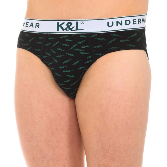 Pack-3 Men's Printed Breathable Fabric Slips KL3005