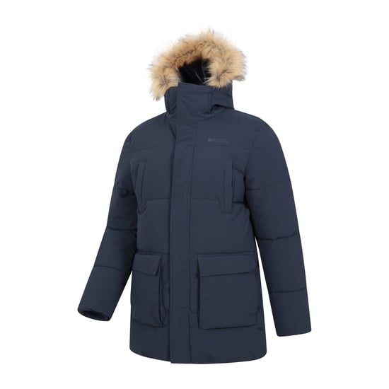 Mountain Warehouse Mens Fern Water Resistant Padded Parka (Navy) - Image 4