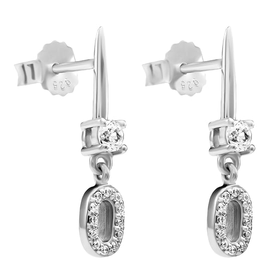 Orphelia 'Lily' Women's 925 Sterling Silver Drop Earrings - Silver ZO-7582 - Image 1