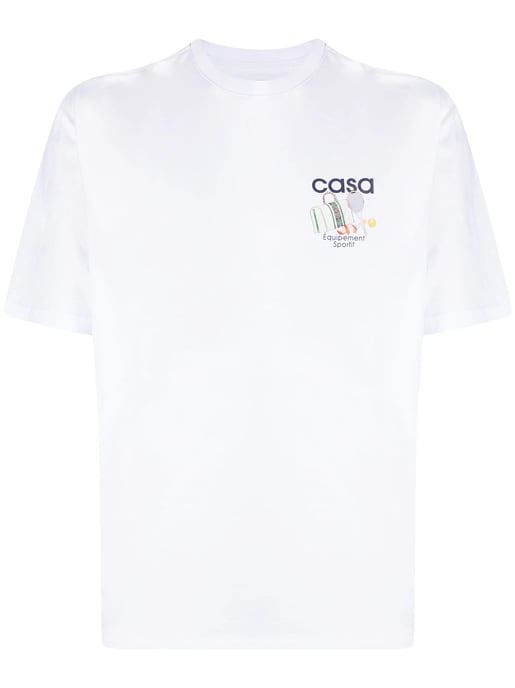 Camiseta Casablanca Equipment Sportive de algodón en blanco - Image 1