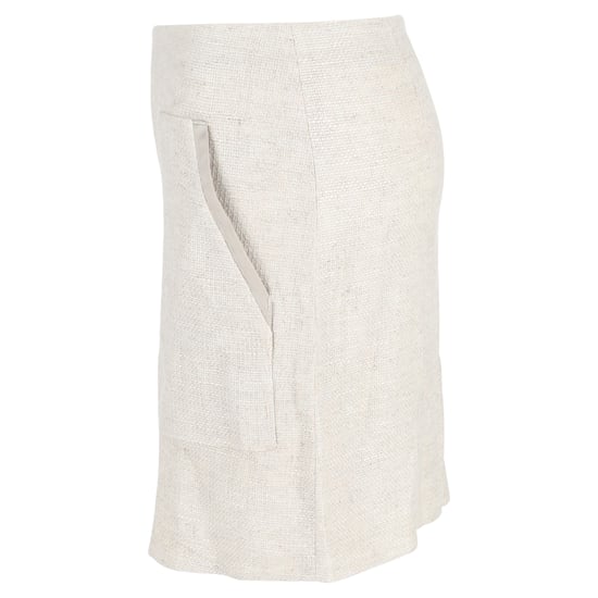 Emporio Armani Suit Mini Skirt in Cream Linen - Image 2