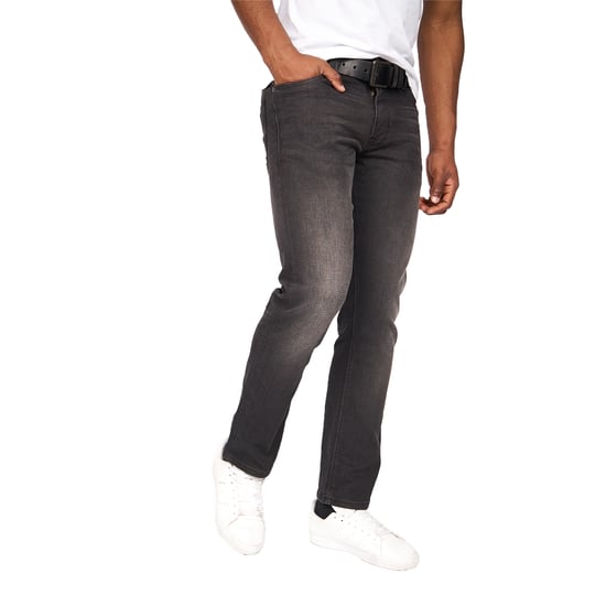Crosshatch Mens Cadman Straight Jeans (Black Wash) - Image 3