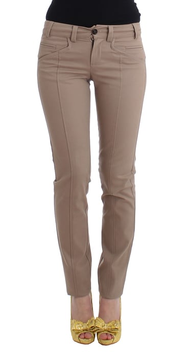 Pantalones de vestir ajustados beige para mujer Cavalli - Image 1
