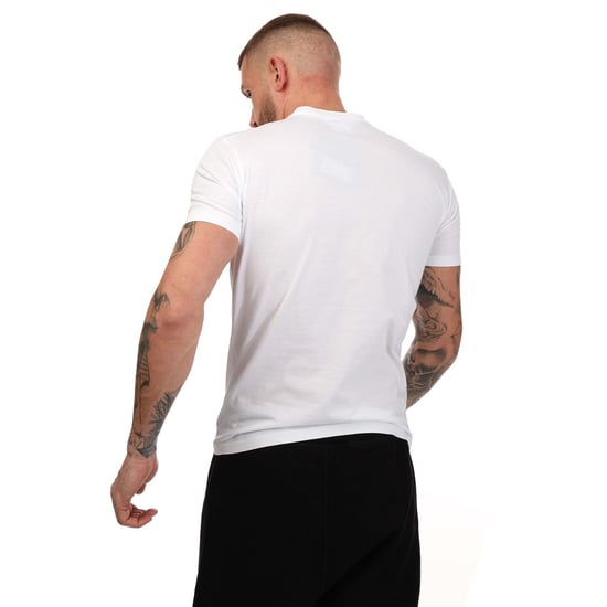 Camiseta de hombre Dsquared2 con logo de hoja de arce en blanco - Image 2