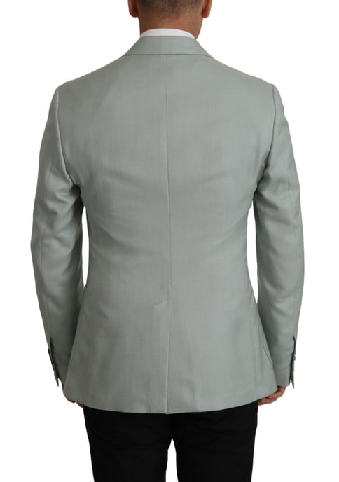 Blazer de Hombre en Seda de Cachemira Light Green de Dolce & Gabbana - Image 4