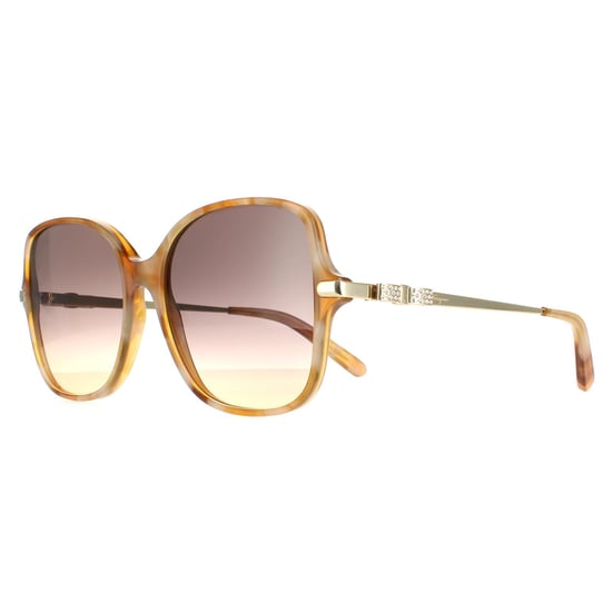 Salvatore Ferragamo gafas de sol SF990SR 218 Rubio Habana Gris Gracient - Image 2