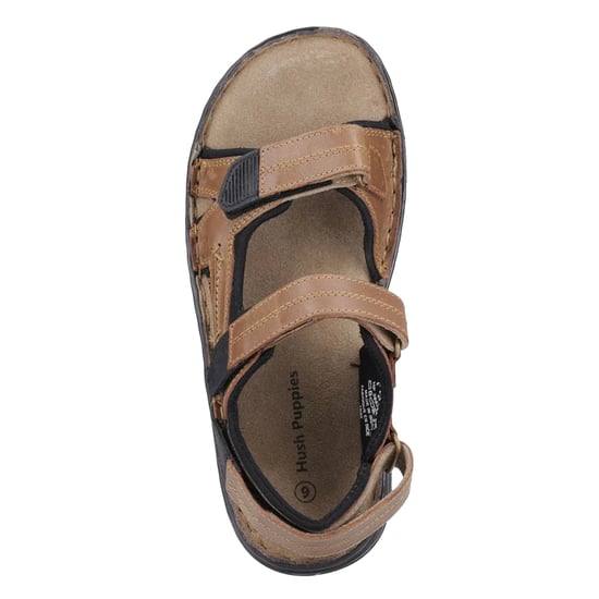 Hush Puppies Mens Alistair Leather Sandals (Tan) - Image 5