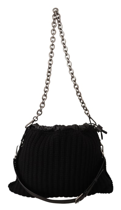 Bolso de hombro cruzado de cachemira negro de mujer de Dolce & Gabbana - Image 2