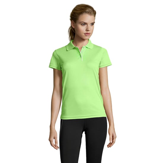 SOLS Womens/Ladies Performer Short Sleeve Pique Polo Shirt (Apple Green) - Image 4
