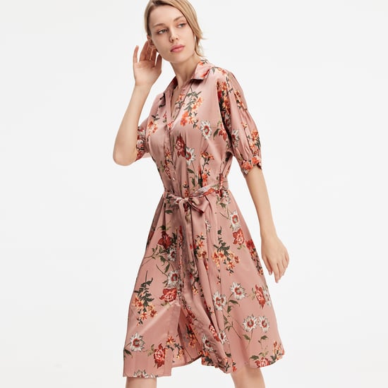 Shirt dress with floral print - Image 1