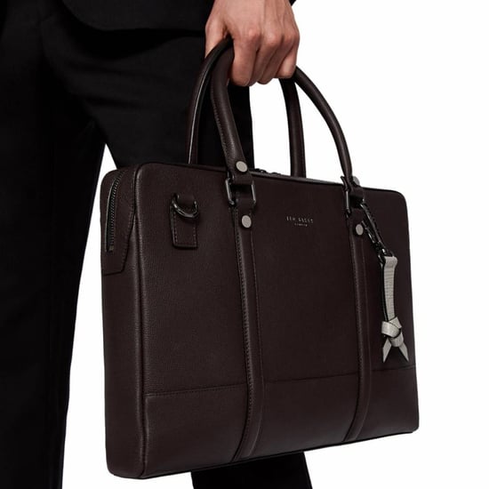 Ted Baker Awol Solid Colour Document Bag, Chocolate